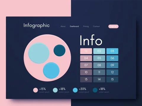 Modern infographic vector elements for business brochures. Use in website Stock Illustration