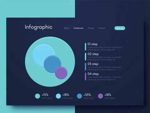 Modern infographic vector elements for business brochures. Use in website 스톡 일러스트