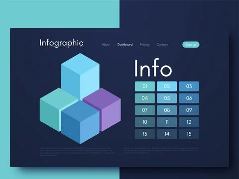 Modern infographic vector elements for business brochures. Use in website Illustrazione stock