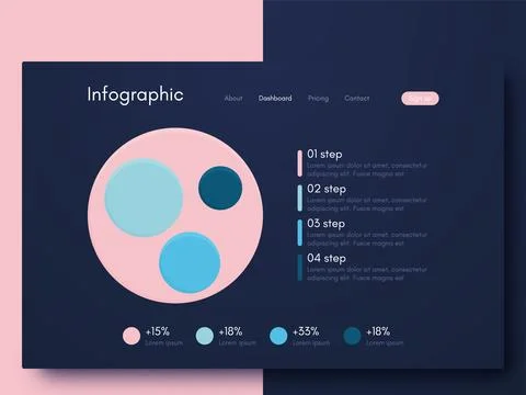 Modern infographic vector elements for business brochures. Use in website Stock Illustration