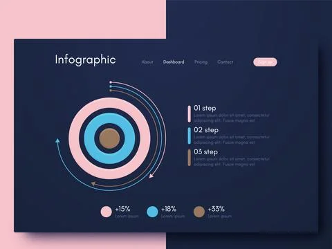 Modern infographic vector elements for business brochures. Use in website 스톡 일러스트