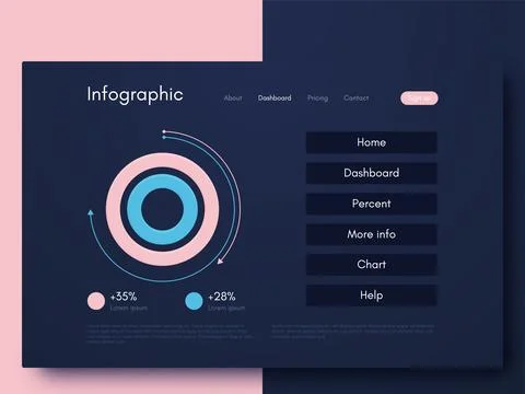 Modern infographic vector elements for business brochures. Use in website Illustrazione stock