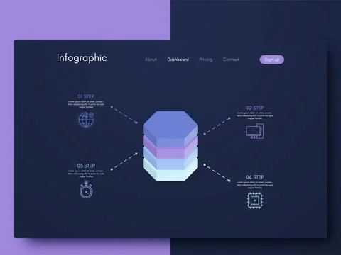 Modern infographic vector elements for business brochures. Use in website, .. Stock Illustration