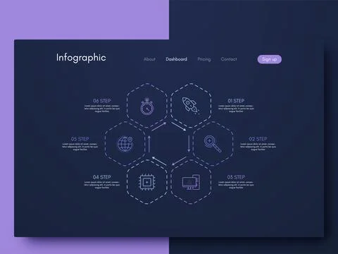 Modern infographic vector elements for business brochures. Use in website, .. Illustrazione stock