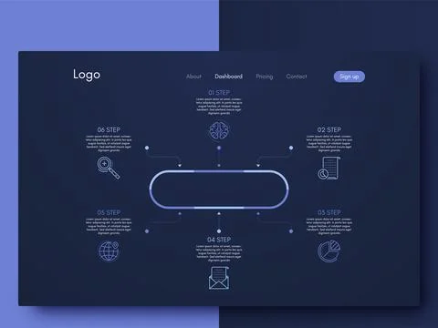 Modern infographic vector elements for business brochures. Use in website, .. Illustrazione stock