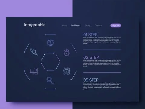 Modern infographic vector elements for business brochures. Use in website, .. Stock Illustration