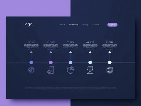 Modern infographic vector elements for business brochures. Use in website, .. Stock Illustration