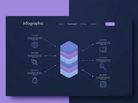 Modern infographic vector elements for business brochures. Use in website, .. Stock Illustration