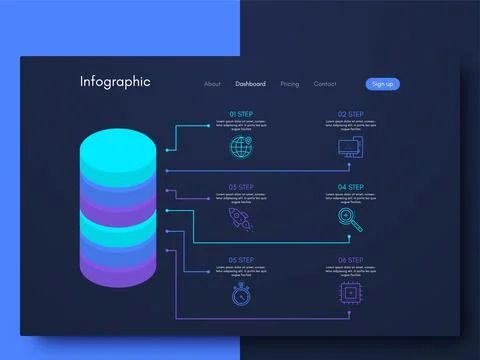 Modern infographic vector elements for business brochures. Use in website, .. Stock Illustration
