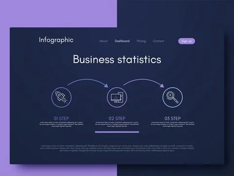 Modern infographic vector elements for business brochures. Use in website, .. Stock Illustration