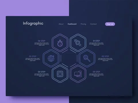 Modern infographic vector elements for business brochures. Use in website, .. Stock Illustration