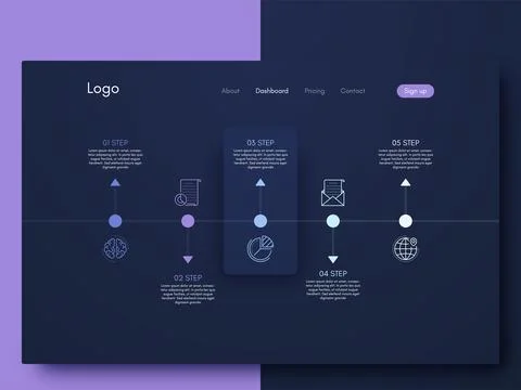 Modern infographic vector elements for business brochures. Use in website, .. Stock Illustration