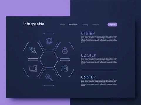 Modern infographic vector elements for business brochures. Use in website, .. Illustrazione stock