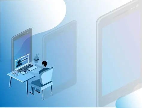 Modern infographic for web background design. Communication app smartphone co Stock Illustration