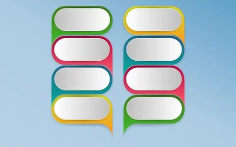 Modern infographics bubble speech template style. Vector illustration. can be Stock Illustration