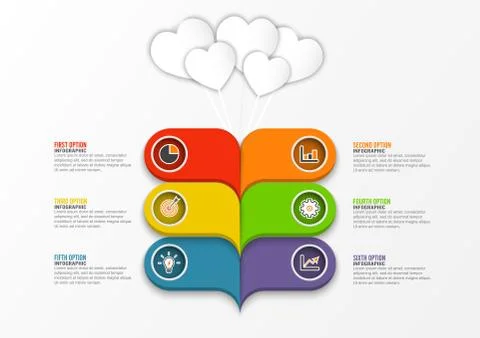 Modern infographics bubble speech template style. Vector illustration. can be Stock Illustration