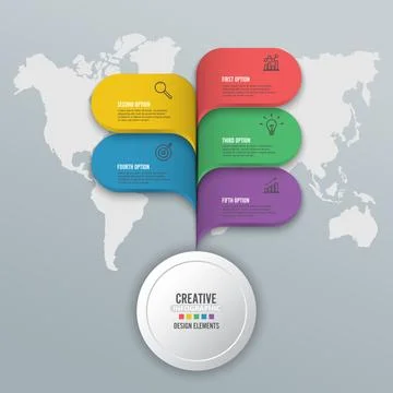 Modern infographics bubble speech template style. Vector illustration. can .. Stock Illustration
