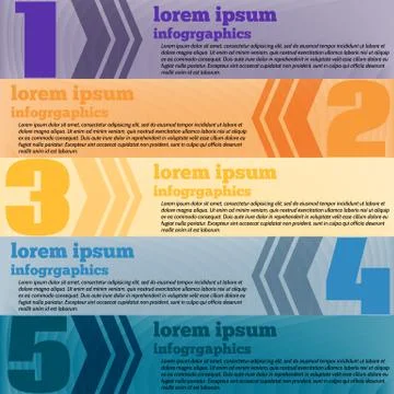 Modern infographics element number template Illustrazione stock