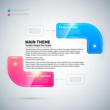 Modern infographics layout with 2 options. Stock Illustration