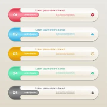 Modern infographics options banner. Vector illustration. can be used for work Stock Illustration