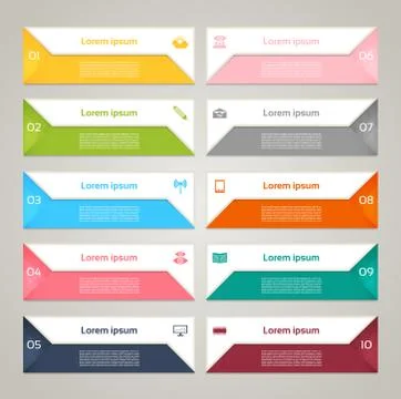 Modern infographics options banner. Vector illustration. can be used for work Stock Illustration