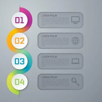 Modern infographics options template Stock Illustration