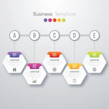 Modern infographics process template Illustrazione stock