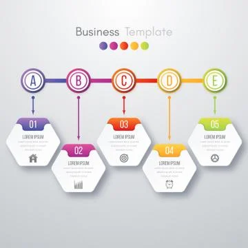 Modern infographics process template Illustrazione stock