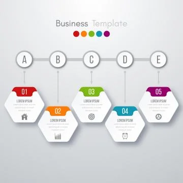Modern infographics process template Illustrazione stock