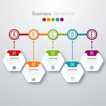 Modern infographics process template Illustrazione stock
