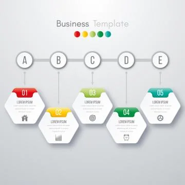 Modern infographics process template Illustrazione stock