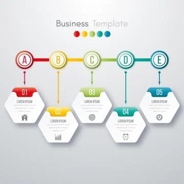 Modern infographics process template Illustrazione stock