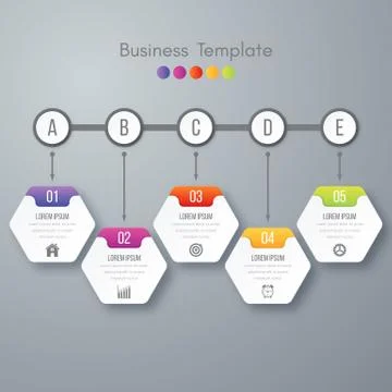 Modern infographics process template Illustrazione stock