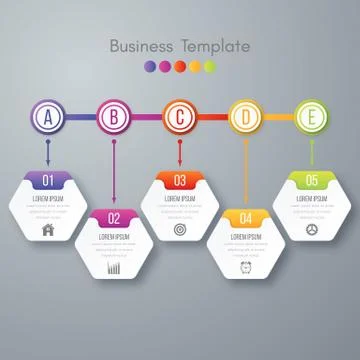 Modern infographics process template Illustrazione stock