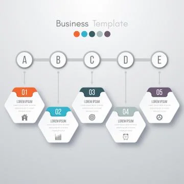 Modern infographics process template Illustrazione stock