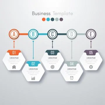Modern infographics process template Illustrazione stock