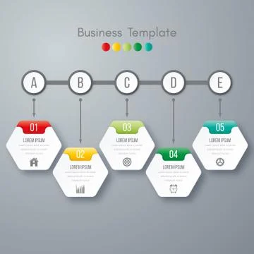 Modern infographics process template Illustrazione stock
