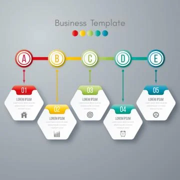 Modern infographics process template Illustrazione stock