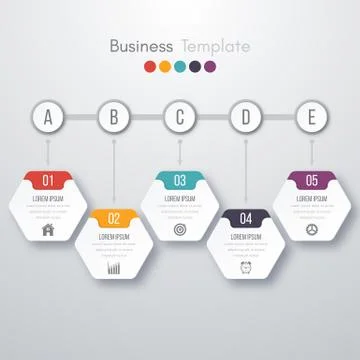 Modern infographics process template Illustrazione stock