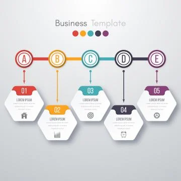 Modern infographics process template Illustrazione stock