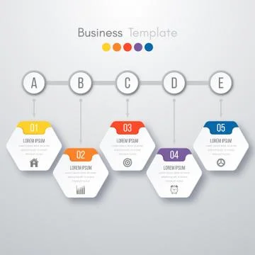 Modern infographics process template Illustrazione stock