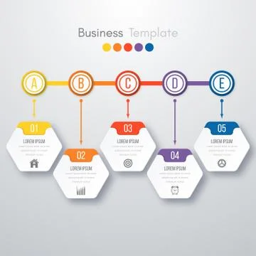 Modern infographics process template Illustrazione stock