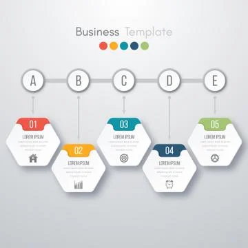Modern infographics process template Illustrazione stock