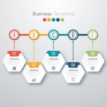 Modern infographics process template Illustrazione stock