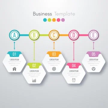 Modern infographics process template Illustrazione stock