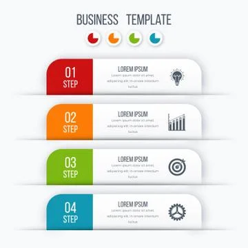 Modern infographics template with 4 options. Stock Illustration