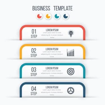 Modern infographics template with 4 options. Illustrazione stock