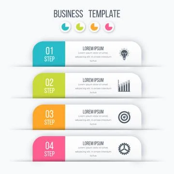 Modern infographics template with 4 options. 스톡 일러스트