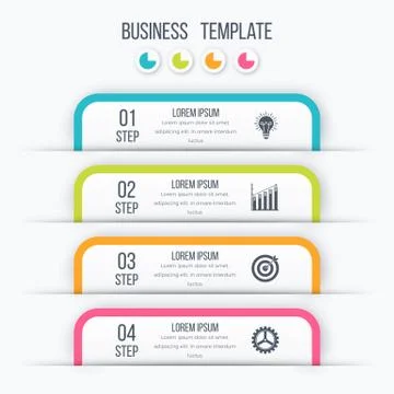 Modern infographics template with 4 options. Stock Illustration