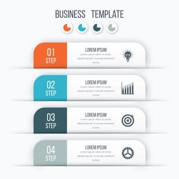 Modern infographics template with 4 options. Stock Illustration